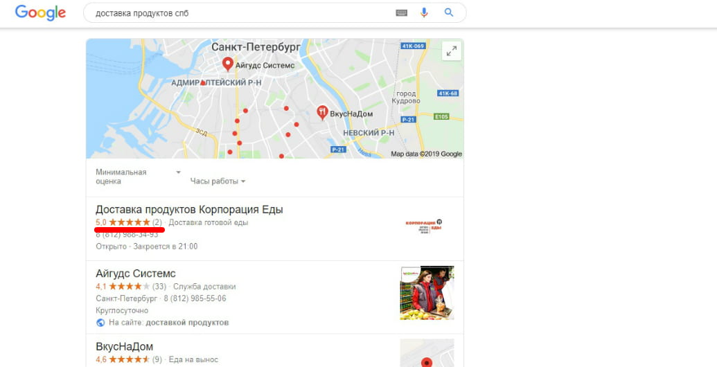 Рейтинг на Google maps